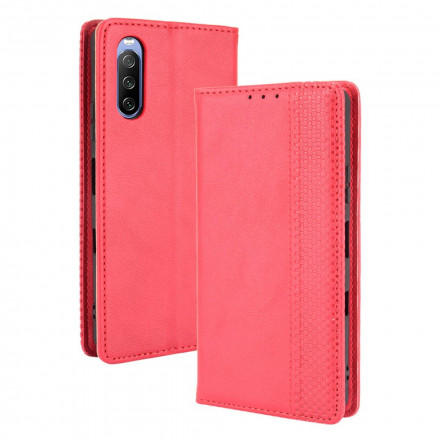 Flip Cover Sony Xperia 10 III Vintage Stylished Leather Effect