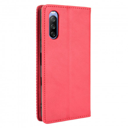 Flip Cover Sony Xperia 10 III Vintage Stylished Leather Effect