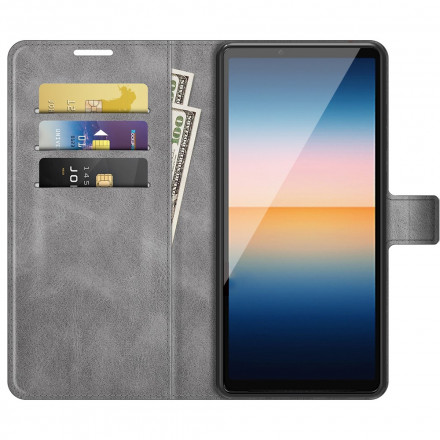 Sony Xperia 10 III Tasche Lederoptik Schlank Extrem