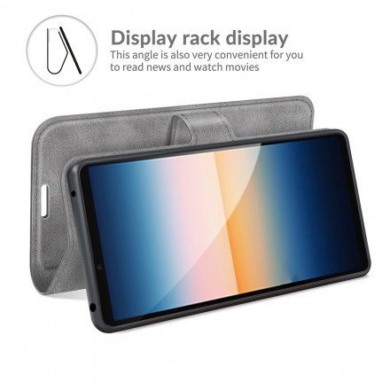 Sony Xperia 10 III Tasche Lederoptik Schlank Extrem