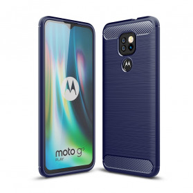 Moto G9 Power Kohlefaser Cover Gebürstet