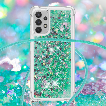 Samsung Galaxy A32 4G Glitter Cover mit Kordel