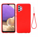 Samsung Galaxy A32 4G Liquid Silicone Cover Mit Lanyard