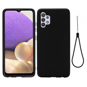 Samsung Galaxy A32 4G Liquid Silicone Cover Mit Lanyard