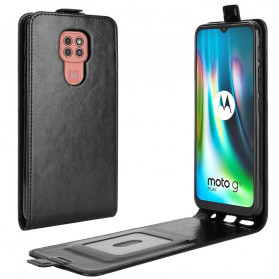 Hülle Moto G9 Play Lederoptik Vertikale Klappe