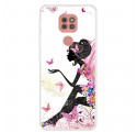 Moto G9 Play Butterfly Lady Cover