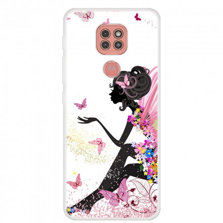 Moto G9 Play Butterfly Lady Cover