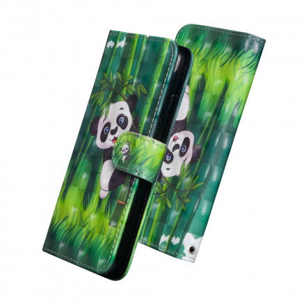 Hülle Moto G9 Play Panda und Bambus