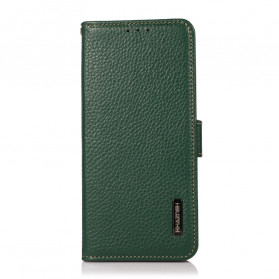 Hülle Samsung Galaxy A32 4G Leder Litchi KHAZNEH RFID