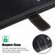Samsung Galaxy A22 5G Katzenaugen Tasche Schwarz mit Lanyard