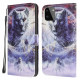 Samsung Galaxy A22 5G Winter Wolf Tasche mit Lanyard