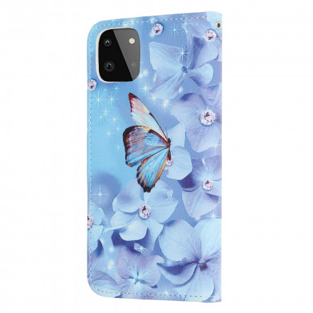 Samsung Galaxy A22 5G Diamond Butterflies RiemenHülle