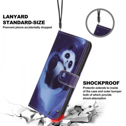 Samsung Galaxy A22 5G Panda Space Tasche mit Riemen