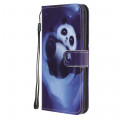 Samsung Galaxy A22 5G Panda Space Tasche mit Riemen