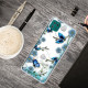 Samsung Galaxy A22 5G Cover Transparent Retro Schmetterlinge und Blumen