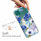 Samsung Galaxy A22 5G Cover Transparent Blaue Blumen Aquarell