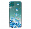 Samsung Galaxy A22 5G Cover Blaue Blumen