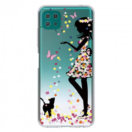 Samsung Galaxy A22 5G Cover Hübscher Blumenkopf