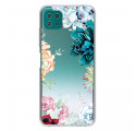 Samsung Galaxy A22 5G Cover Transparent Aquarell Blumen