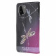 Samsung Galaxy A22 4G Tasche Libellen mit Riemen