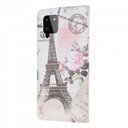 Samsung Galaxy A22 4G Eiffelturm Retro Tasche