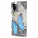 Samsung Galaxy A22 4G Schmetterling Prestige Tasche Blau