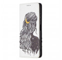 Flip Cover Samsung Galaxy A22 5G Hübsches Haar