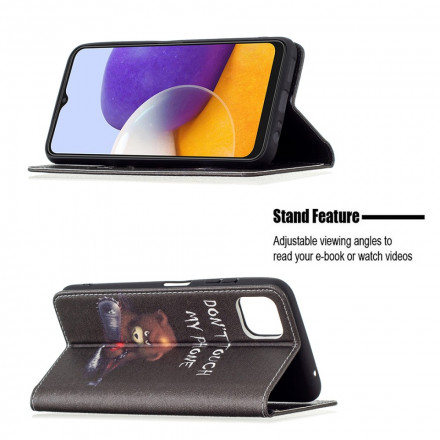 Flip Cover Samsung Galaxy A22 5G Gefährlicher Bär