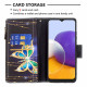 Hülle Samsung Galaxy A22 5G Reißverschlusstasche Schmetterlinge Art