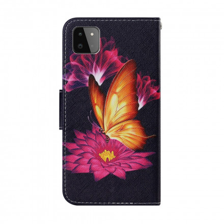 Samsung Galaxy A22 5G Schmetterling und Lotus Hülle