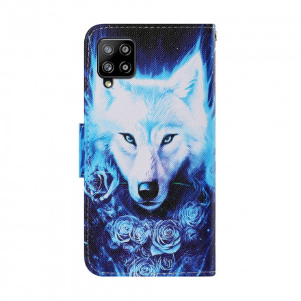 Hülle Samsung Galaxy A22 4G Wolf Weiß