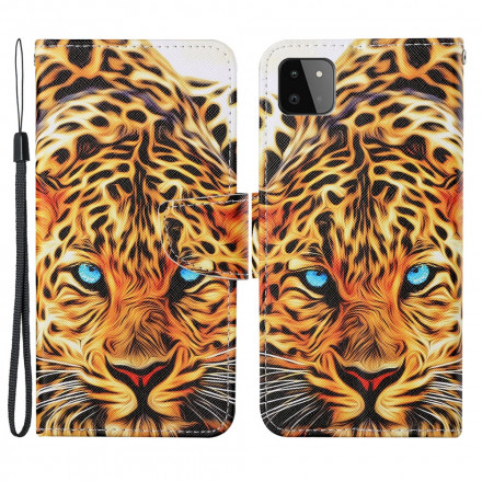 Samsung Galaxy A22 5G Tiger Tasche mit Lanyard