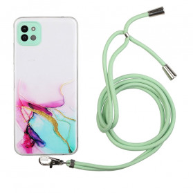 Samsung Galaxy A22 5G Kordelzughülle Marmor