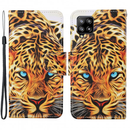 Samsung Galaxy A22 4G Tiger Tasche mit Lanyard