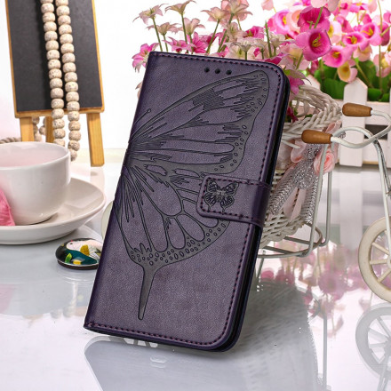 Samsung Galaxy A22 4G Schmetterling Design Tasche mit Trageriemen