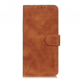 Hülle Samsung Galaxy A22 5G Matt Vintage Leather Effect KHAZNEH