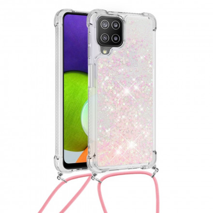 Samsung Galaxy A22 4G Glitter Cover und Kordel