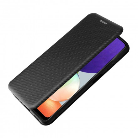 Flip Cover Samsung Galaxy A22 4G Kohlefaser