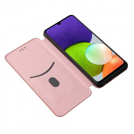 Flip Cover Samsung Galaxy A22 4G Kohlefaser