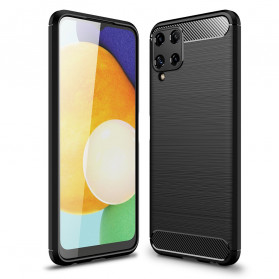 Samsung Galaxy A22 4G Kohlefaser Cover Gebürstet