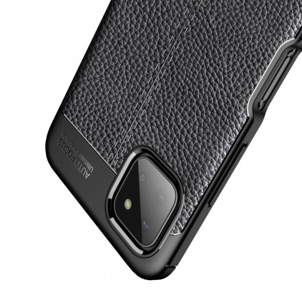 Samsung Galaxy A22 5G Cover Lederoptik Litchi Double Line