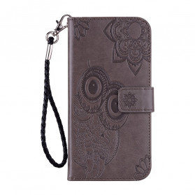 Samsung Galaxy A22 5G Hülle Eule Mandala und Lanyard