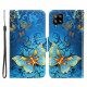 Hülle Samsung Galaxy A22 4G Variationen Schmetterlinge mit Riemen