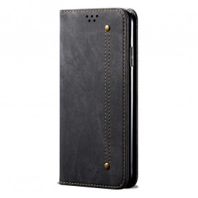 Flip Cover Samsung Galaxy A22 5G Stoff Jeans