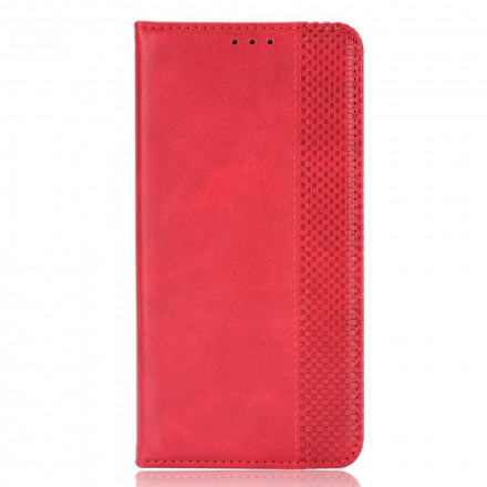 Flip Cover Samsung Galaxy A22 4G Vintage-Leder-Effekt Stilisiert