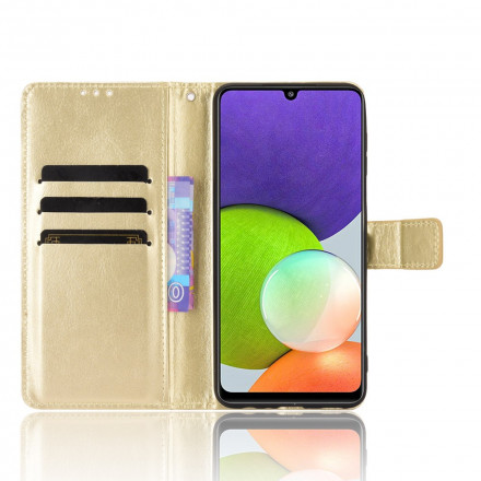 Hülle Samsung Galaxy A22 4G Kunstleder Flashy