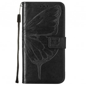 Samsung Galaxy A22 5G Schmetterling Design Tasche mit Trageriemen