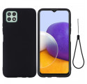 Samsung Galaxy A22 5G Liquid Silicone Cover mit Lanyard