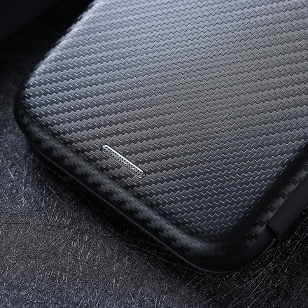 Flip Cover Moto G 5G Plus Silikon Carbon