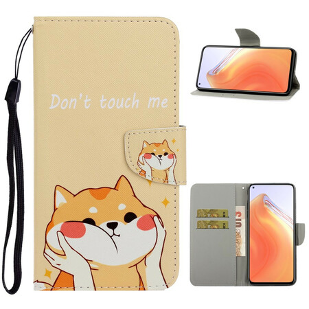 Xiaomi Mi 10T / 10T Pro Tasche Katze Don't Touch Me mit Riemen